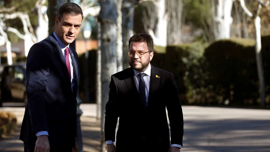Sánchez y Aragonès en una imagen de archivo Sánchez y Aragonès en una imagen de archivo