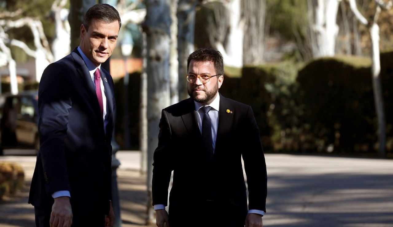 Sánchez y Aragonès en una imagen de archivo Sánchez y Aragonès en una imagen de archivo