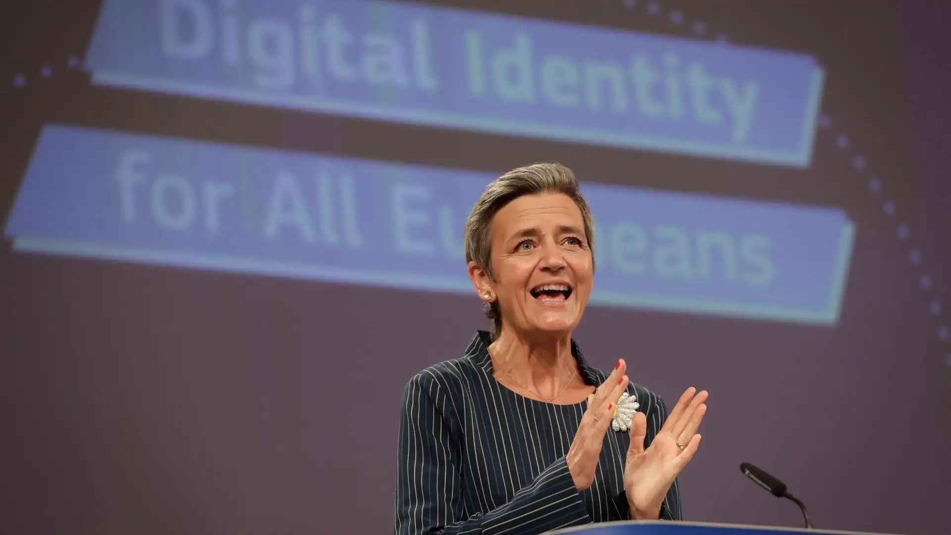 La vicepresidenta ejecutiva de la Comisión y responsable de Competencia, Margrethe Vestager. La vicepresidenta ejecutiva de la Comisión y responsable de Competencia, Margrethe Vestager.