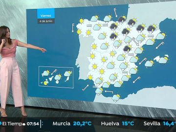 La previsión del tiempo hoy: Lluvias y tormentas fuertes en el alto y medio Ebro