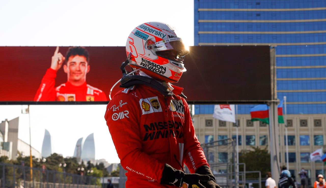 Charles Leclerc, en el trazado de Bakú Charles Leclerc, en el trazado de Bakú