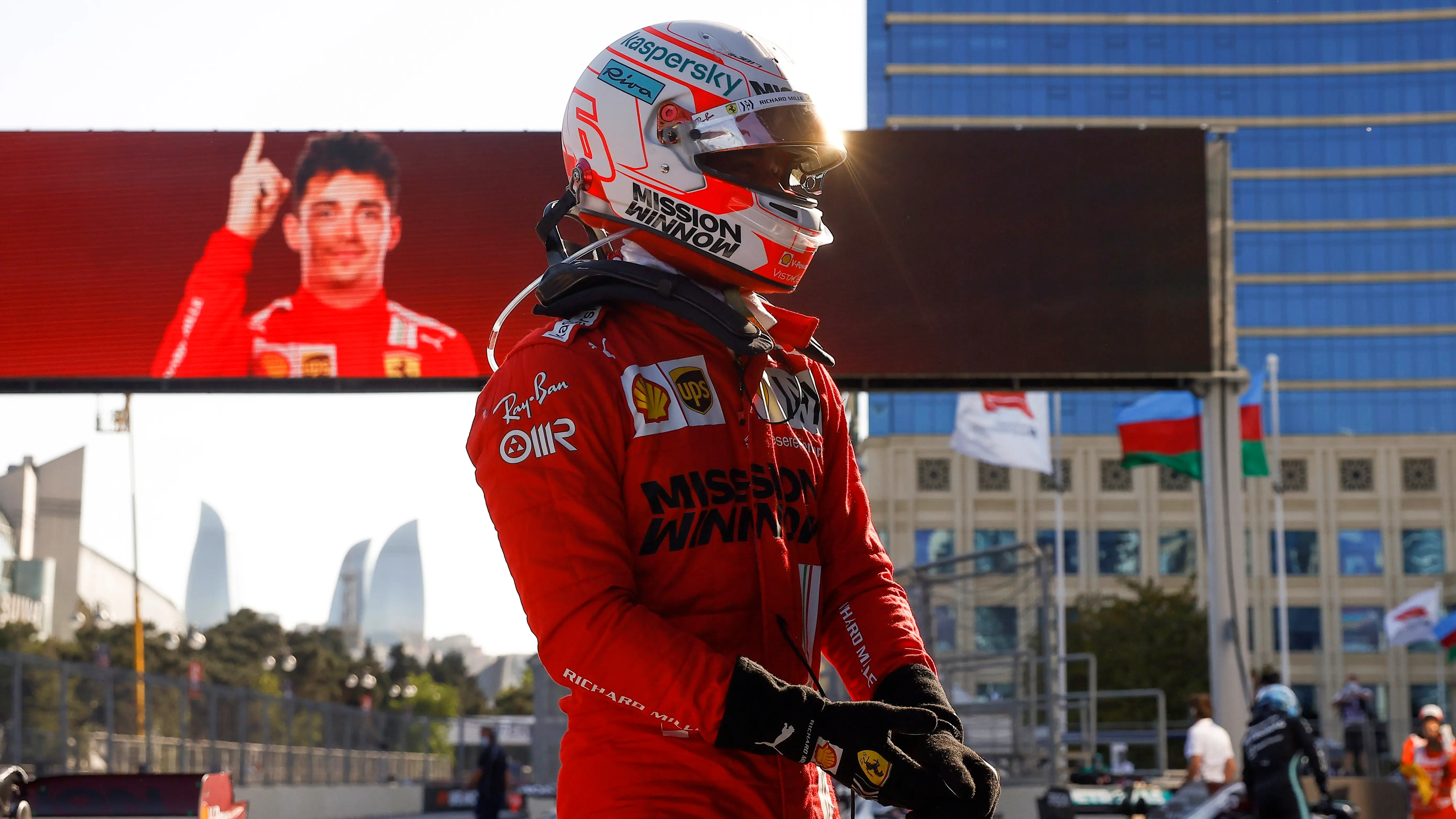 Charles Leclerc, en el trazado de Bakú Charles Leclerc, en el trazado de Bakú