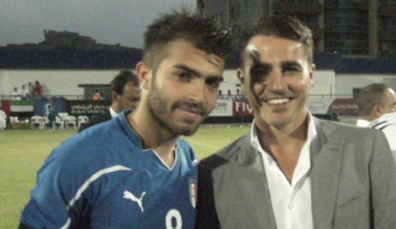Giuseppe Perrino junto a Fabio Cannavaro Giuseppe Perrino junto a Fabio Cannavaro