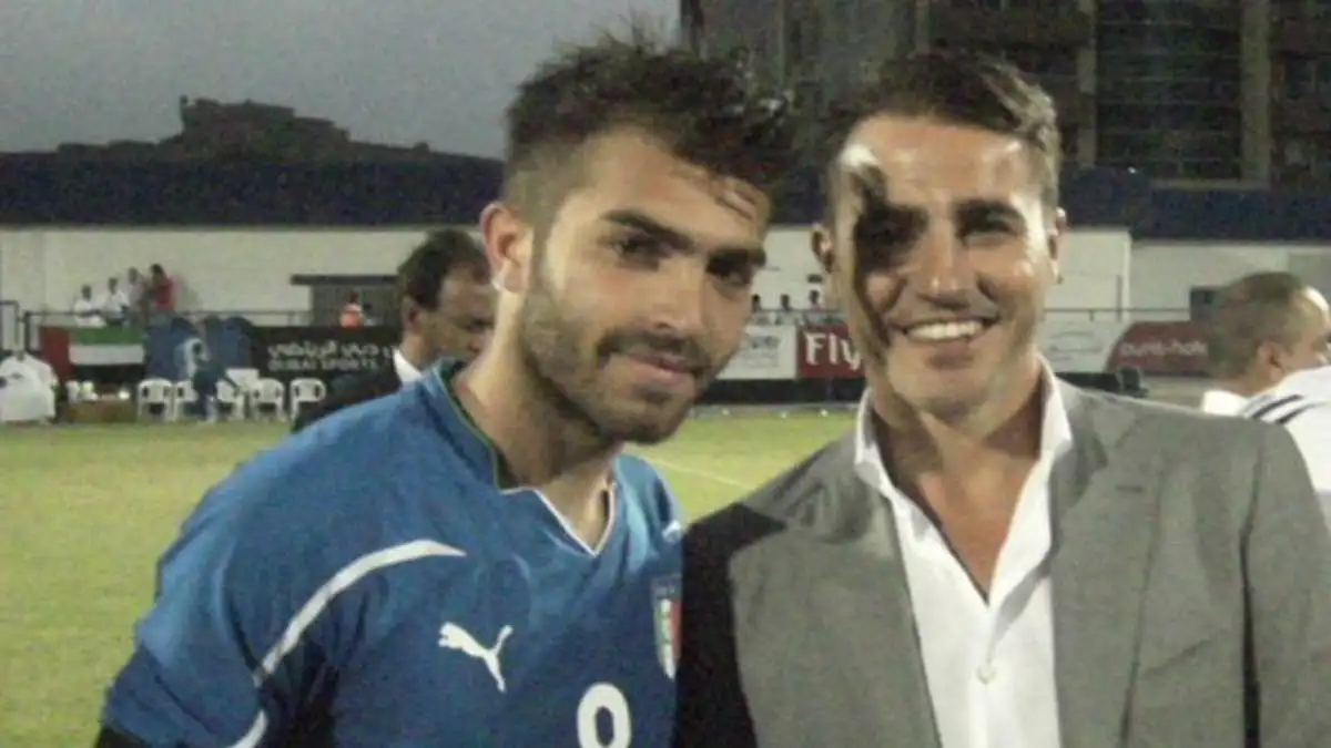 Giuseppe Perrino junto a Fabio Cannavaro Giuseppe Perrino junto a Fabio Cannavaro
