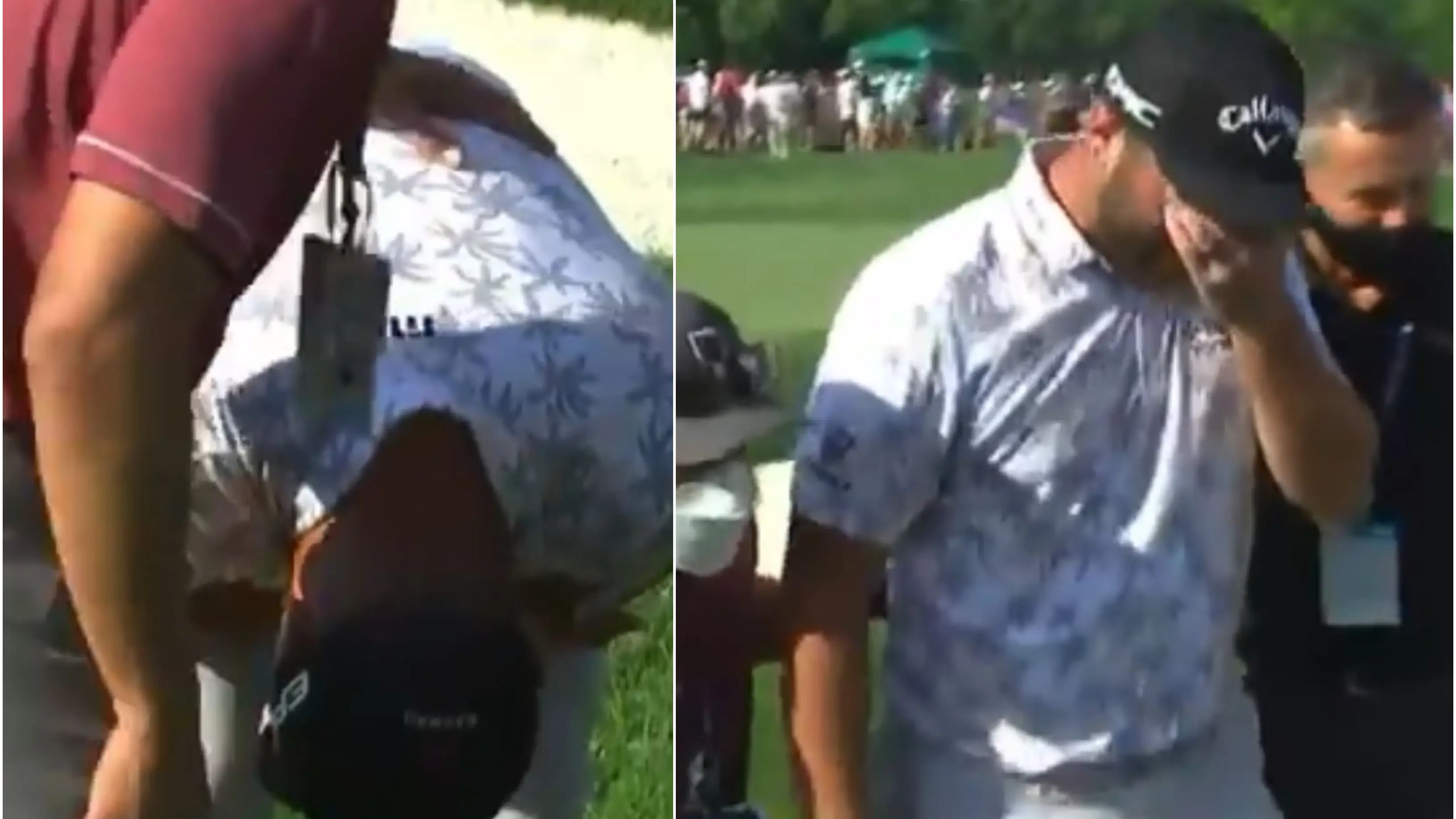 El momento en que le comunican a Jon Rahm que tiene que abandonar tras dar positivo en coronavirus