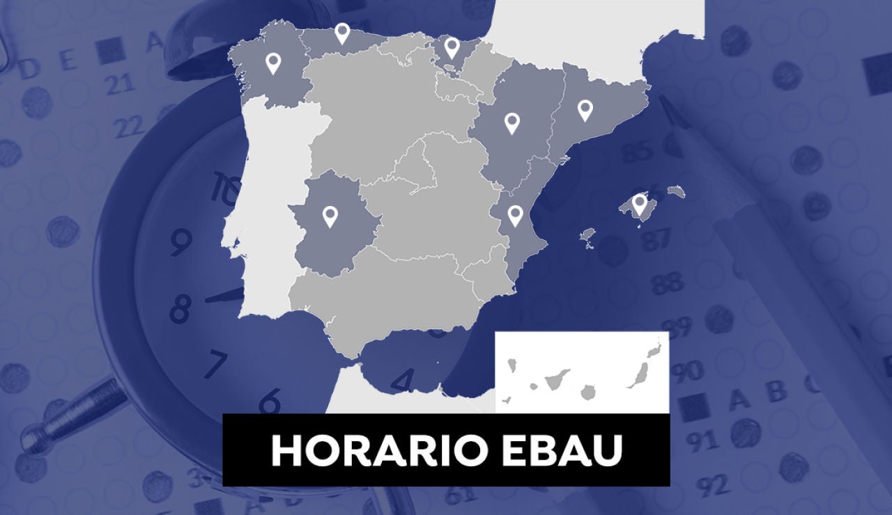 Horario de la Evau en Cataluña, Comunidad Valenciana, Aragón, Extremadura, Galicia, Asturias, País Vasco y Baleares Horario de la Evau en Cataluña, Comunidad Valenciana, Aragón, Extremadura, Galicia, Asturias, País Vasco y Baleares