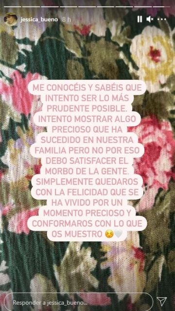 El mensaje de Jessica Bueno