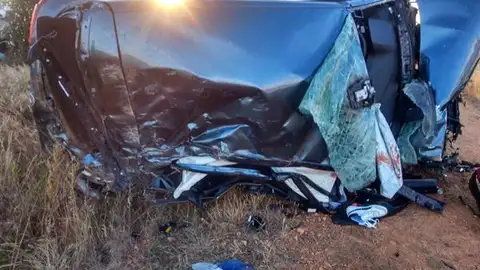 Imagen del accidente ocurrido en La Antigua, León Imagen del accidente ocurrido en La Antigua, León