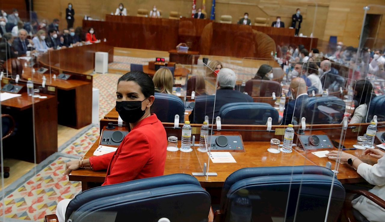 La líder de Vox en Madrid, Rocío Monasterio toma asiento en la Asamblea de Madrid este martes cuando arranca la constitución de la XII Legislatura La líder de Vox en Madrid, Rocío Monasterio toma asiento en la Asamblea de Madrid este martes cuando arranca la constitución de la XII Legislatura