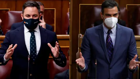 Abascal espera que Sánchez acabe "delante de un tribunal" y el presidente le acusa de "añorar el Franquismo" Abascal espera que Sánchez acabe "delante de un tribunal" y el presidente le acusa de "añorar el Franquismo"
