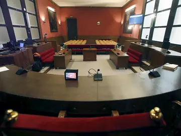 Imagen de una sala de vistas del Tribunal Superior de Justicia de Cataluña Imagen de una sala de vistas del Tribunal Superior de Justicia de Cataluña