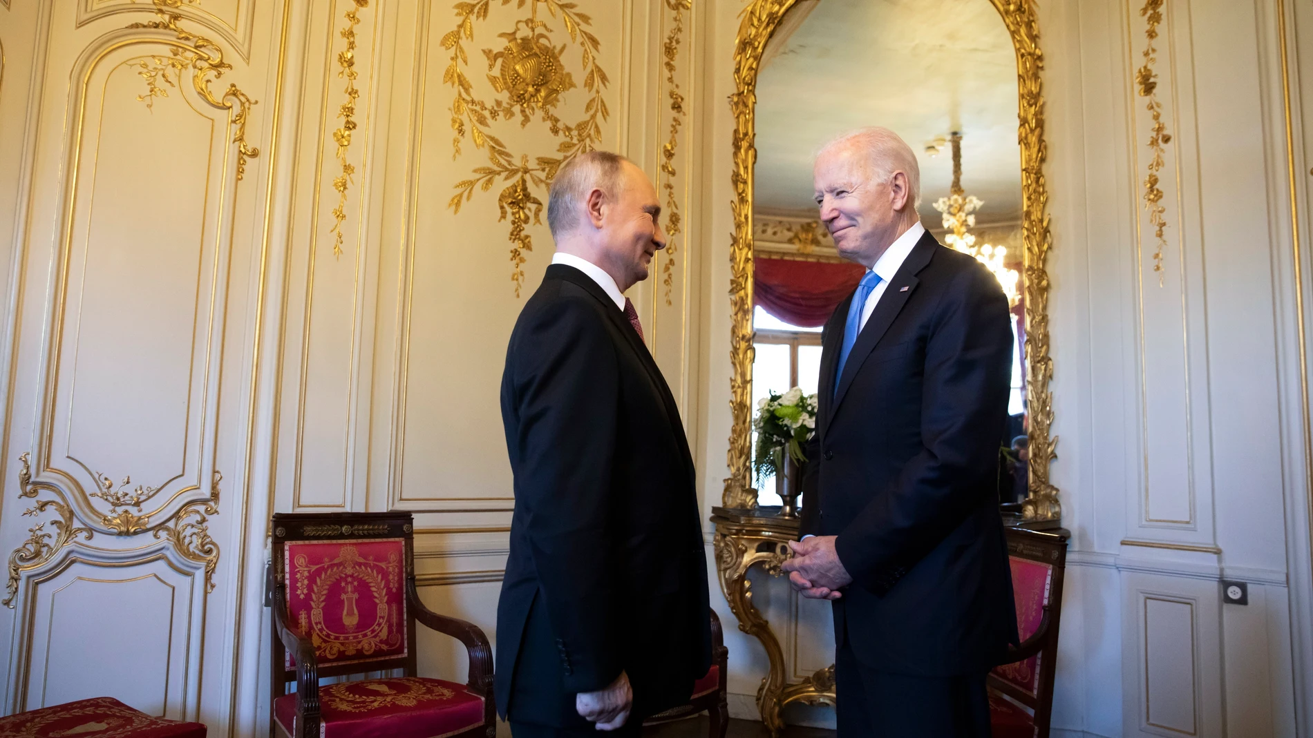 Vladimir Putin y Joe Biden 