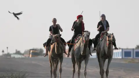 Las mujeres también podrán competir en carreras de camellos en Emiratos por primera vez Las mujeres también podrán competir en carreras de camellos en Emiratos por primera vez