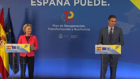 Comparecencia de Pedro Sánchez y Ursula von der Leyen sobre el plan de recuperación, vídeo íntegro Comparecencia de Pedro Sánchez y Ursula von der Leyen sobre el plan de recuperación, vídeo íntegro