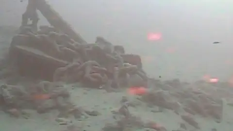 Así son las imágenes que envía el sonar del mar, similares a la que obtiene el buque 'Ángeles Alvariño' Así son las imágenes que envía el sonar del mar, similares a la que obtiene el buque 'Ángeles Alvariño'