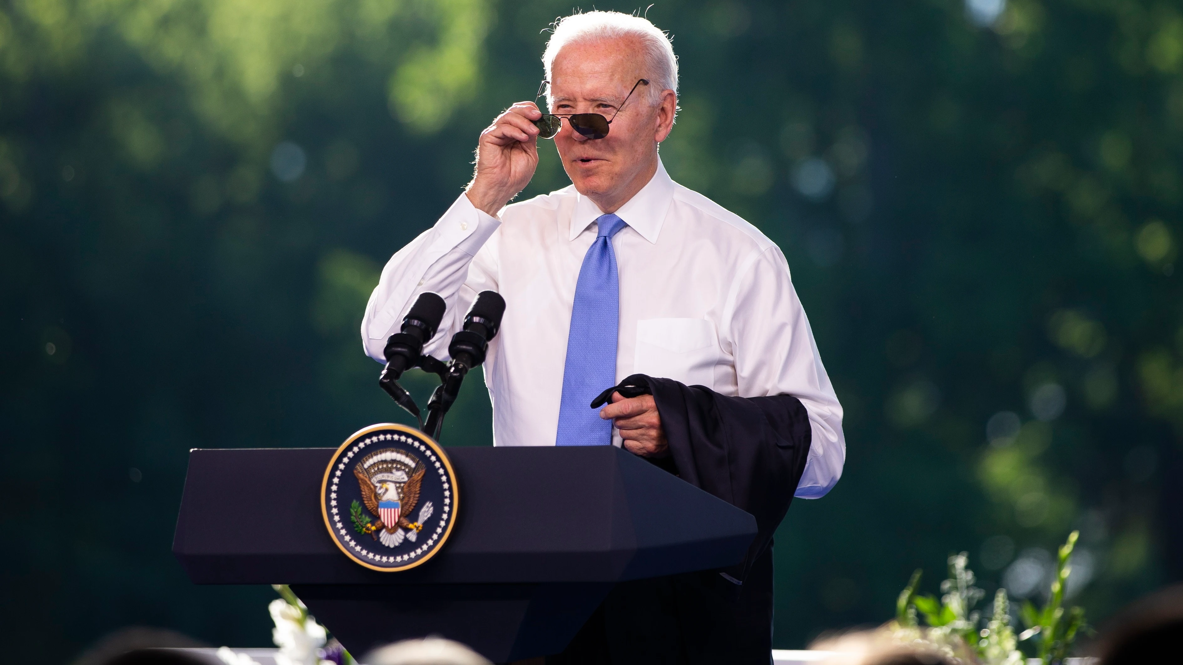 El presidente estadounidense Joe Biden tras su encuentro con Vladimir Putin