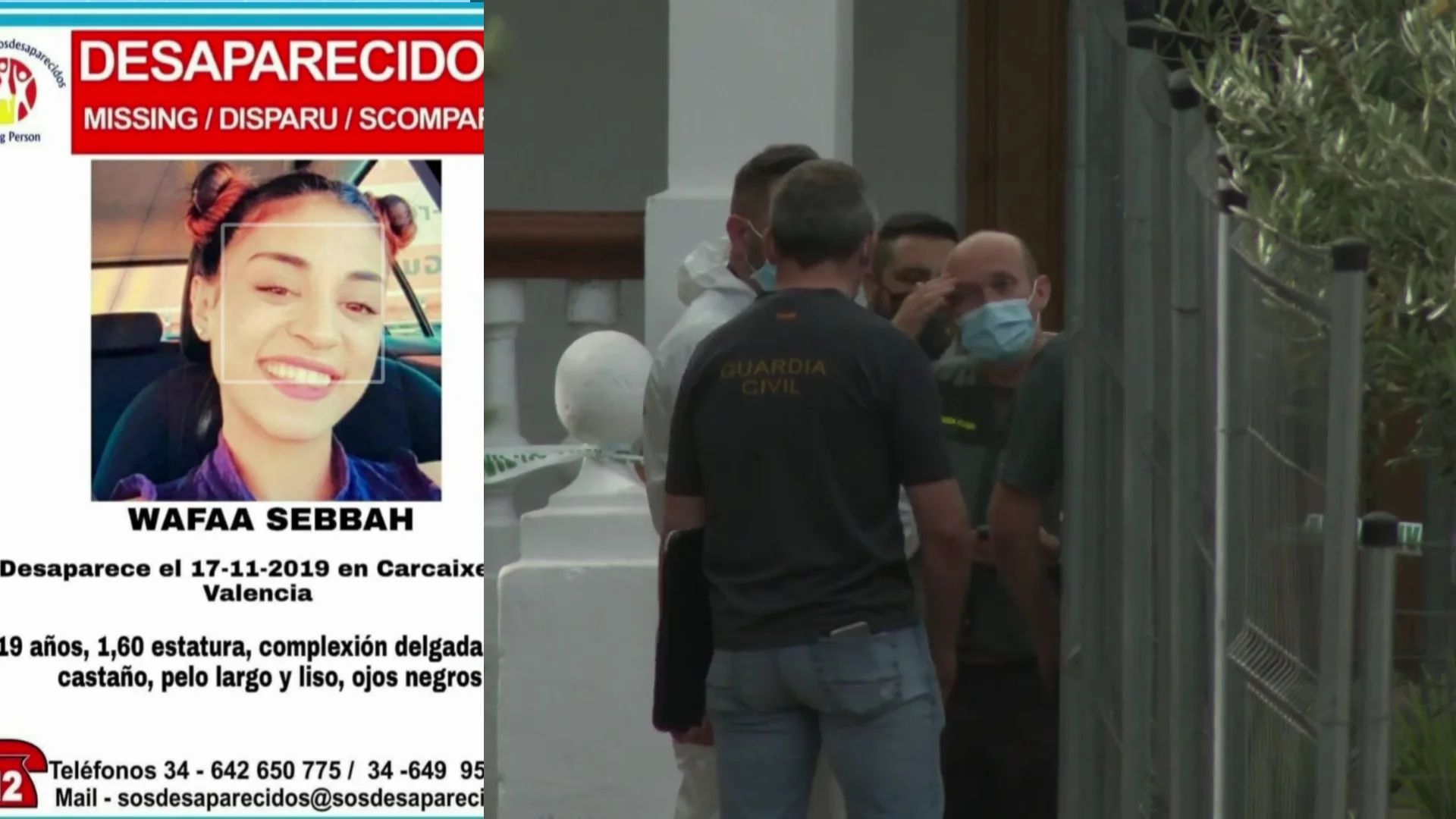  La Guardia Civil traslada al detenido por la desaparici&oacute;n de Wafaa Sebbah a hacer unos registros