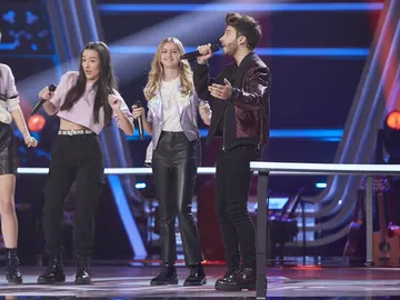Blas Cantó canta ‘Can’t stop the feeling’ con Georgia, Lucía y Patricia en las Batallas de ‘La Voz Kids’ Blas Cantó canta ‘Can’t stop the feeling’ con Georgia, Lucía y Patricia en las Batallas de ‘La Voz Kids’