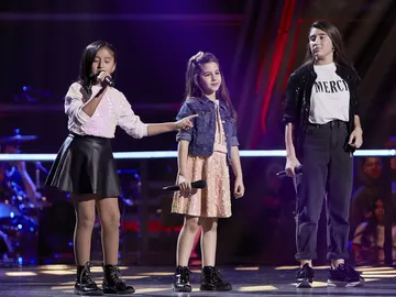 Samantha, Nazaret y Lola cantan 'Arráncame' en las Batallas de 'La Voz Kids' Samantha, Nazaret y Lola cantan 'Arráncame' en las Batallas de 'La Voz Kids'