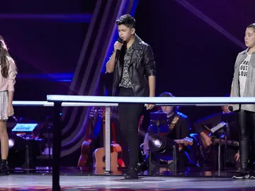 Leonor, Dayron y Rocío cantan 'Ángel caído' en las Batallas de 'La Voz Kids' Leonor, Dayron y Rocío cantan 'Ángel caído' en las Batallas de 'La Voz Kids'