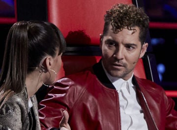 Aitana y David Bisbal en las Batallas de 'La Voz Kids'