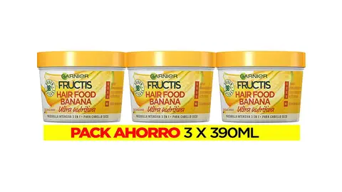Garnier Fructis Hair Food Mascarilla 3 en 1 Banana Nutritiva Garnier Fructis Hair Food Mascarilla 3 en 1 Banana Nutritiva