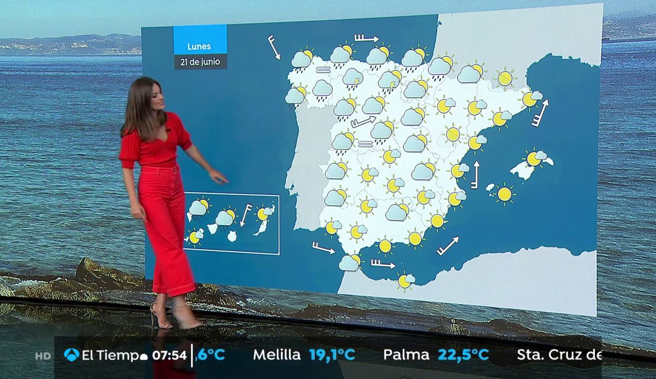 La previsión del tiempo hoy: Lluvias en Galicia y Cantábrico con descenso de temperaturas La previsión del tiempo hoy: Lluvias en Galicia y Cantábrico con descenso de temperaturas