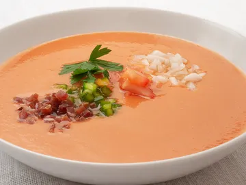 "Gazpacho suave", sin pepino, de Karlos Arguiñano "Gazpacho suave", sin pepino, de Karlos Arguiñano