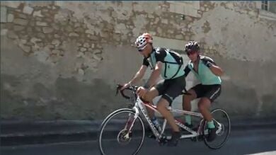 Jaime Lafita realiza casi 1.000 kilómetros hasta llegar a Bruselas para desafiar a la ELA 