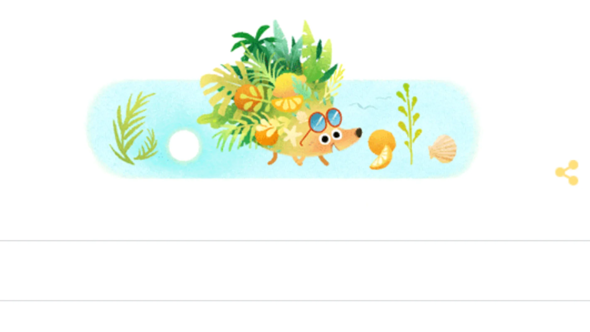 Google celebra la llegada del verano con el doodle de un erizo muy animado