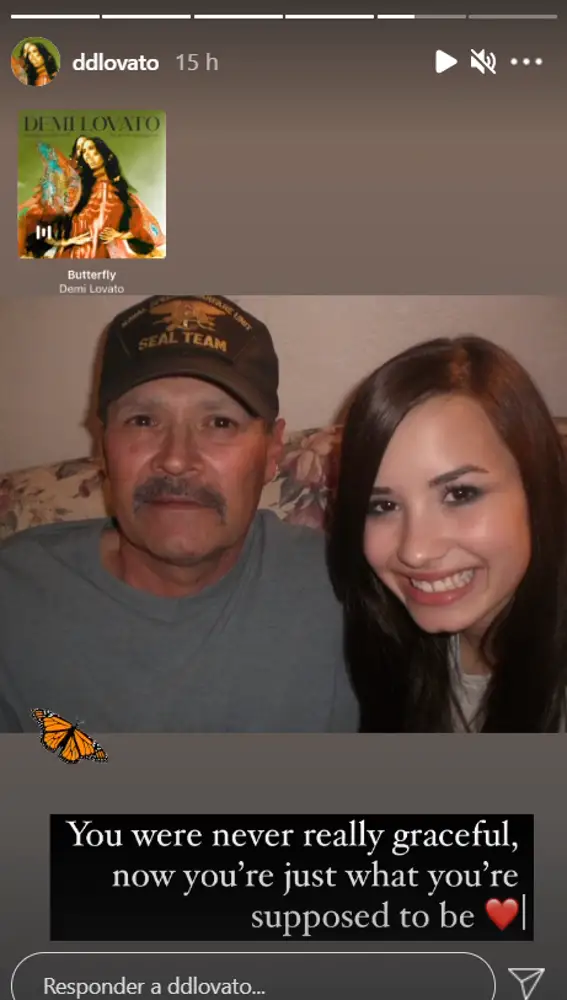 Demi Lovato junto a su padre