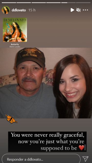 Demi Lovato junto a su padre