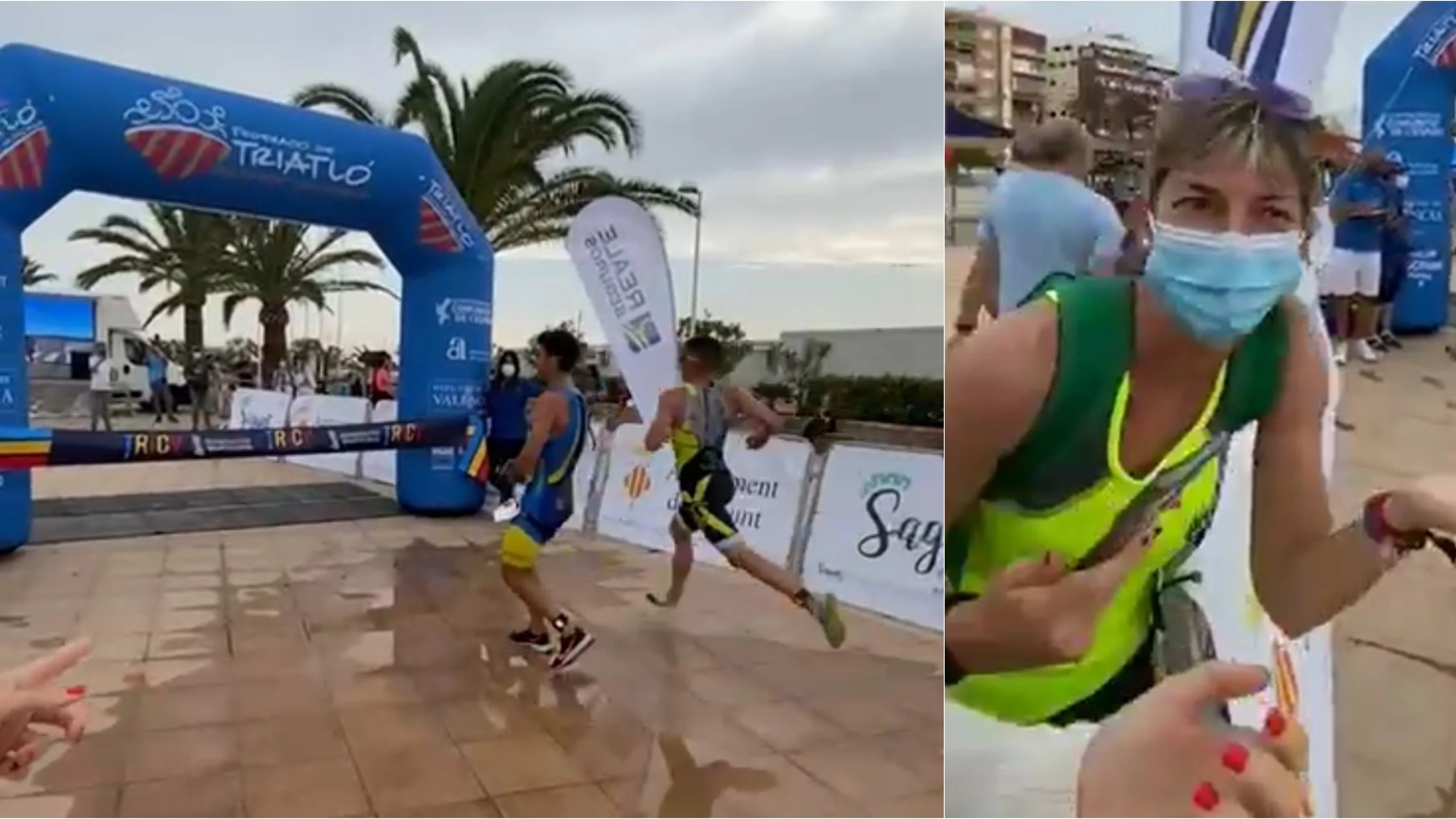 El inesperado e incre&iacute;ble final del Triatl&oacute;n de Sagunto que se ha convertido en un fen&oacute;meno viral en las redes sociales