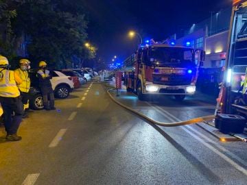 Incendio en un centro comercial en Madrid