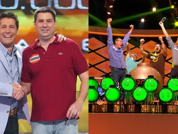 Eduardo Benito en 2006 tras ganar 'Pasapalabra' y Los Lobos llevándose el bote de 'Boom' Eduardo Benito en 2006 tras ganar 'Pasapalabra' y Los Lobos llevándose el bote de 'Boom'