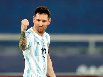 Leo Messi, en un partido con Argentina Leo Messi, en un partido con Argentina