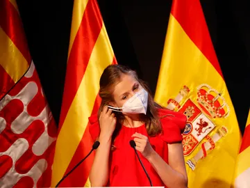 La princesa Leonor lista para dar su discurso La princesa Leonor lista para dar su discurso