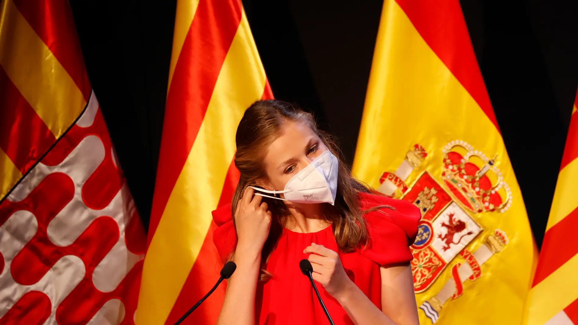 La princesa Leonor lista para dar su discurso