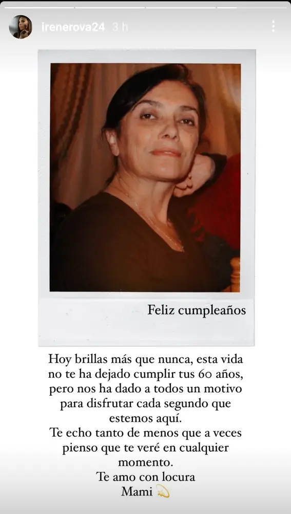 Irene Rosales recuerda a su madre por su cumpleaños
