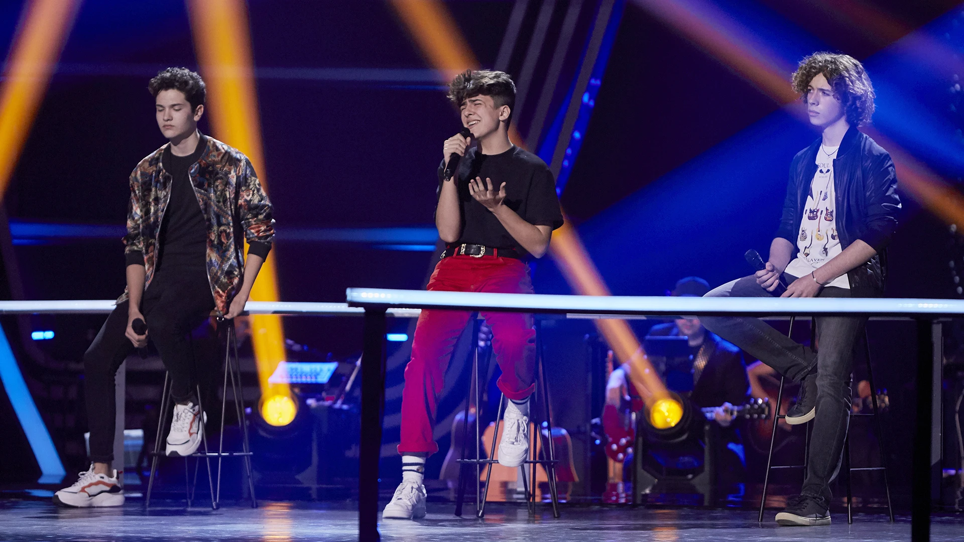 Javier, Adrián y David cantan 'Give me love' en las Batallas de 'La Voz Kids' 'La Voz Kids'