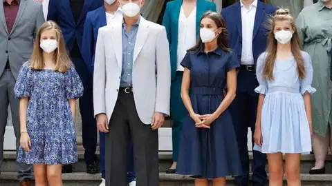 La familia Real en la recepción en Barcelona La familia Real en la recepción en Barcelona