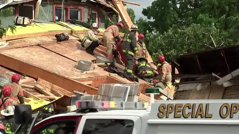 Un edificio en construcción se derrumba en Washington Un edificio en construcción se derrumba en Washington