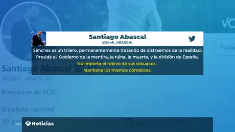 Santiago Abascal, sobre la crisis de Gobierno: "Sánchez trata de distraernos de la realidad" Santiago Abascal, sobre la crisis de Gobierno: "Sánchez trata de distraernos de la realidad"