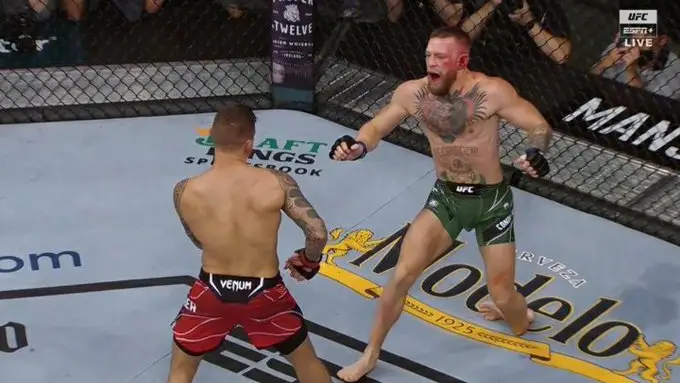Conor McGregor se rompe la tibia en pleno combate ante Dustin Poirier Conor McGregor se rompe la tibia en pleno combate ante Dustin Poirier