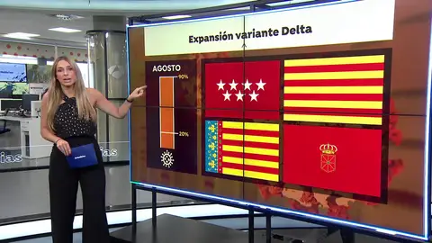 Los contagios por la variante Delta de coronavirus supondrán el 90% en España en agosto Los contagios por la variante Delta de coronavirus supondrán el 90% en España en agosto