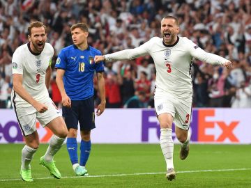 Momento del partido Italia - Inglaterra
