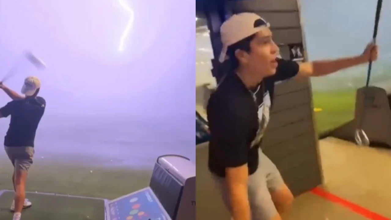 Un rayo impacta en una bola de golf en pleno vuelo en un campo de San Antonio, Estados Unidos Un rayo impacta en una bola de golf en pleno vuelo en un campo de San Antonio, Estados Unidos