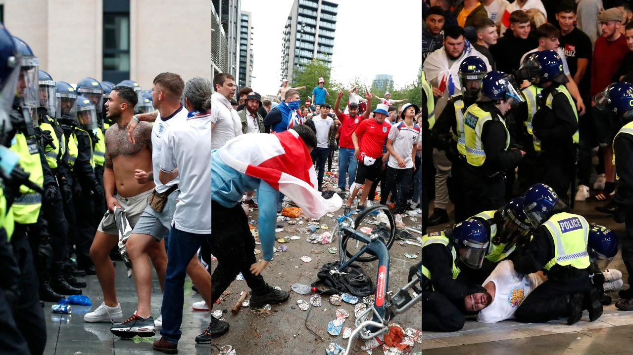 Los hooligans la l&iacute;an en Wembley