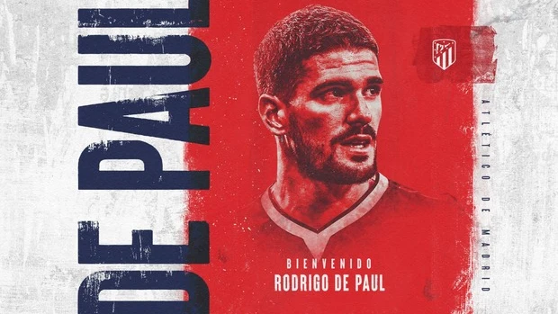 OFICIAL: El Atlético de Madrid ficha al argentino argentino Rodrigo de Paul por las próximas 5 temporadas OFICIAL: El Atlético de Madrid ficha al argentino argentino Rodrigo de Paul por las próximas 5 temporadas