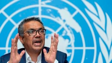 El director general de la OMS, Tedros Adhanom Ghebreyesus, durante una comparecencia ante la prensa